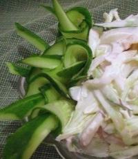 Простой и самый вкусный салат с кальмарами Быстрый салат из кальмаров
